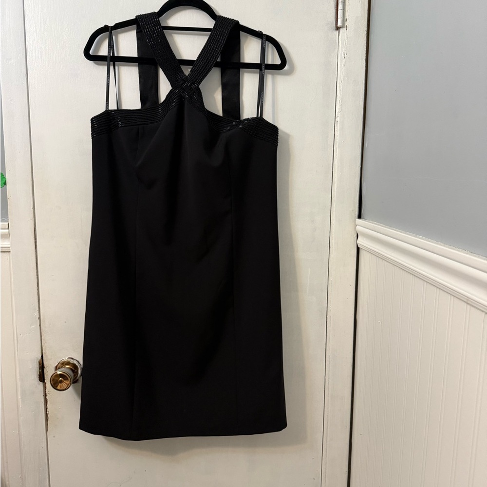 Laundry By Shelli Segal Black Halter Sheath Dress